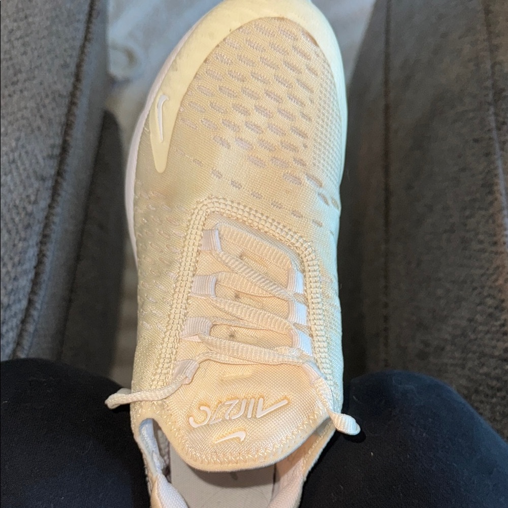 Nike Air Max 270 Cream and Yellow Sneakers - Picture 4 of 5